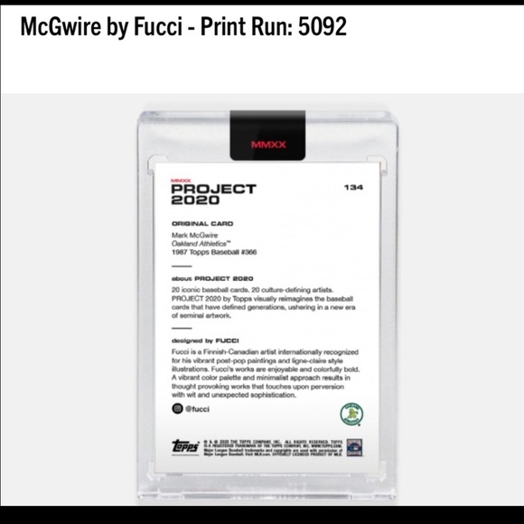 TOPPS PROJECT 2020- MARK MCGWIRE - Picture 3 of 9